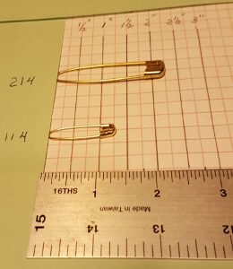 Steel Coilless Safety Pins/French Safety Pins