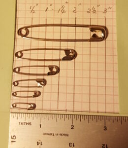 Black Steel Safety Pins