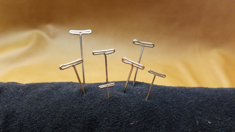 200 Pack Wig T-pins in 3 Sizes Wig T-pins, T Pins for Sewing, Blocking